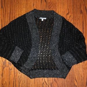 Black and silver shrug